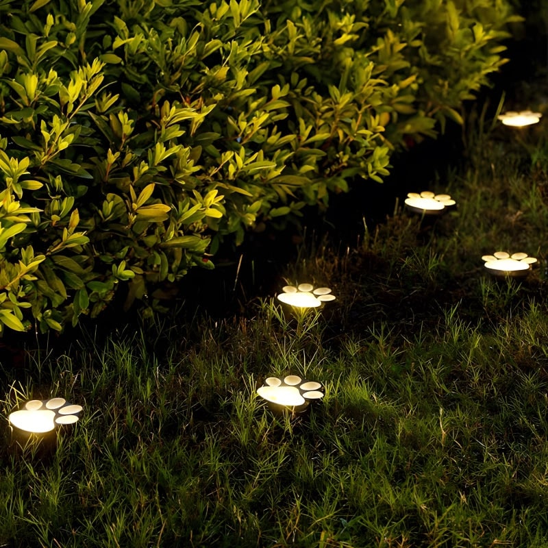 Paw Print Solar Path Lights