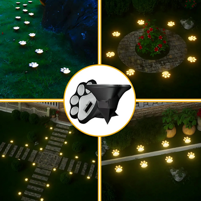 Paw Print Solar Path Lights