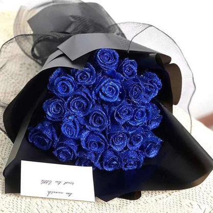 Glittering Roses in Glass Dome - LED Light Keepsake Gift for Anniversaries & Birthdays