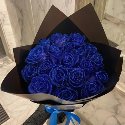 Glittering Roses in Glass Dome - LED Light Keepsake Gift for Anniversaries & Birthdays