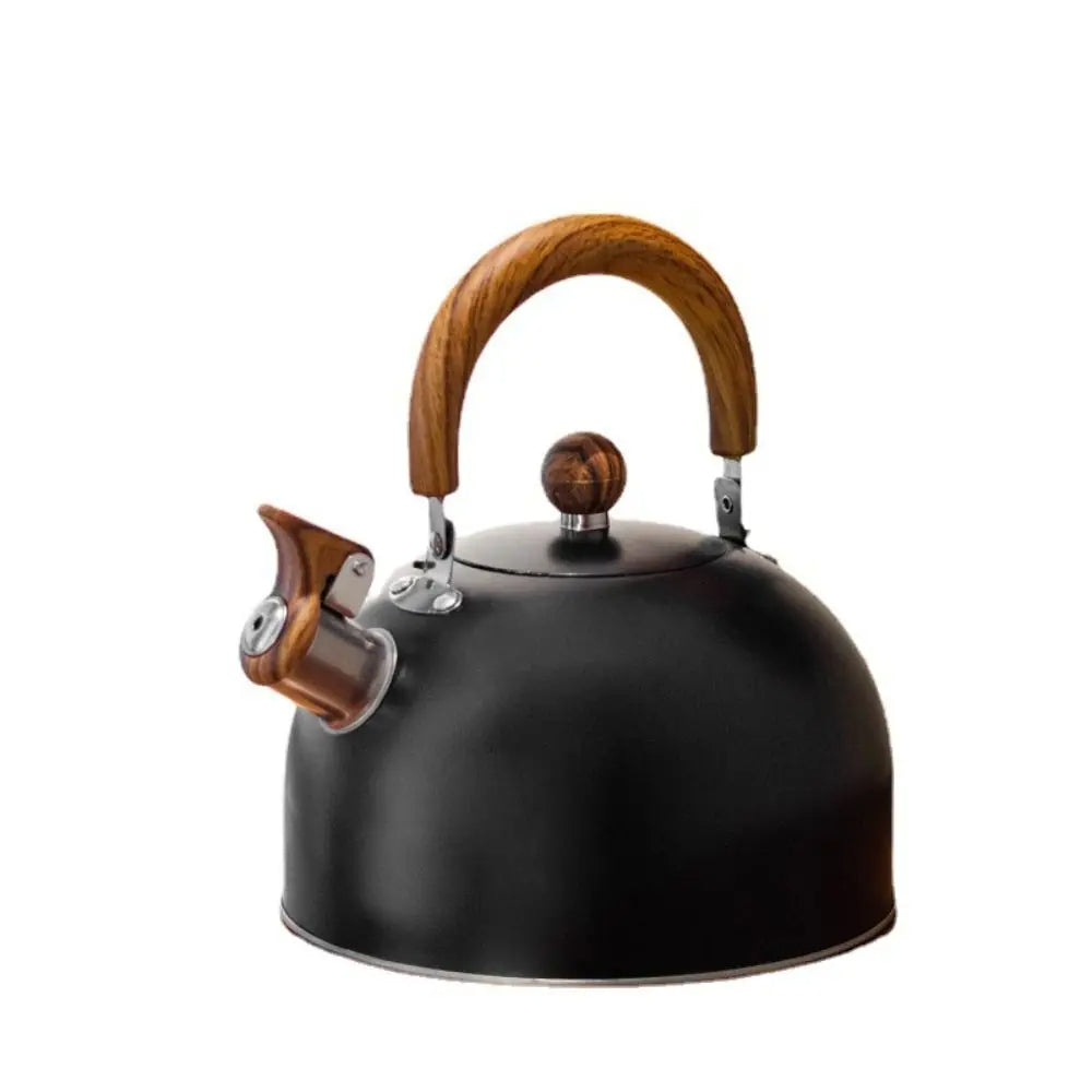 Stainless Steel Whistling Kettle with Heat-Resistant Handle, 3 Liter Stovetop Capacity