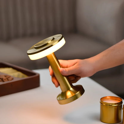 Cordless Rechargeable LED Table Lamp with Dimmable Brightness and USB-C Charging