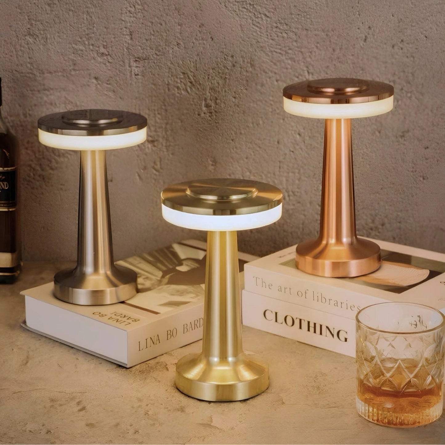 Cordless Rechargeable LED Table Lamp with Dimmable Brightness and USB-C Charging