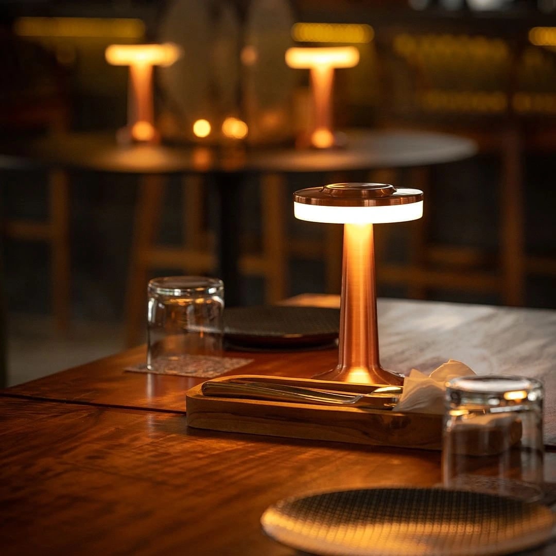 Cordless Rechargeable LED Table Lamp with Dimmable Brightness and USB-C Charging