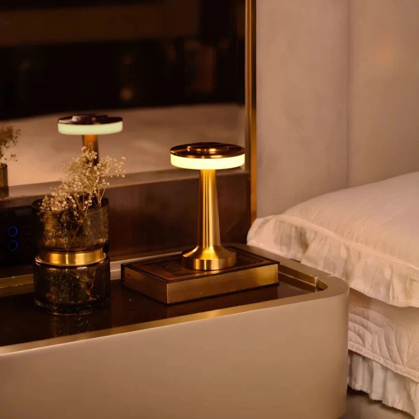 Cordless Rechargeable LED Table Lamp with Dimmable Brightness and USB-C Charging