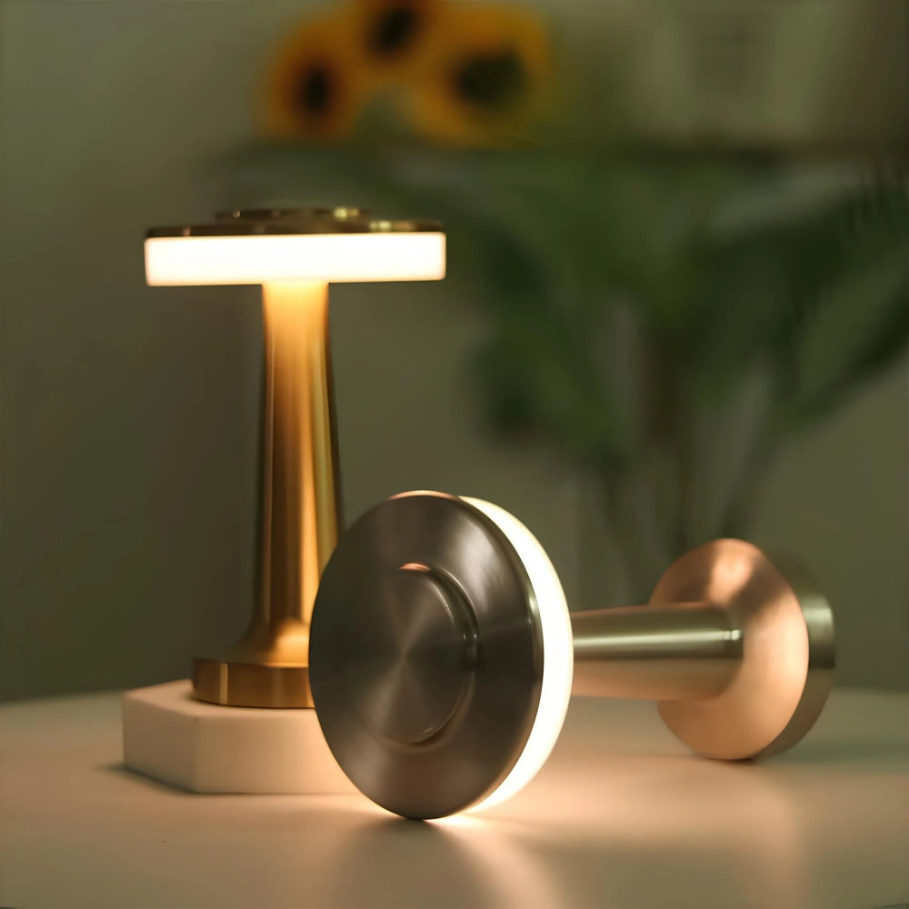 Cordless Rechargeable LED Table Lamp with Dimmable Brightness and USB-C Charging