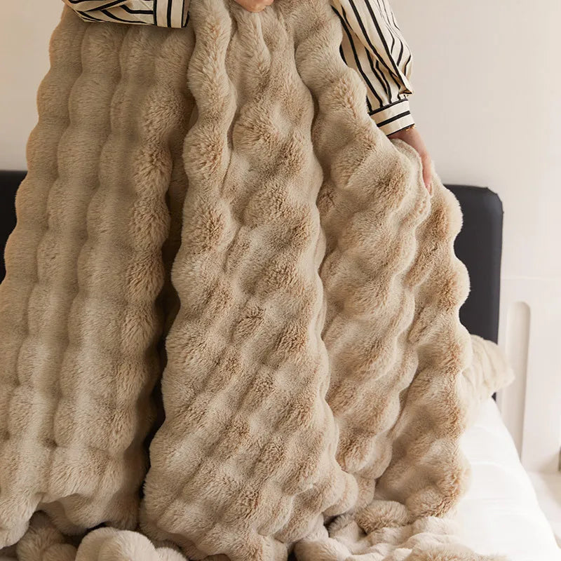 Soft Cozy Throw Blanket for Sofa and Bed with Elegant, Luxurious Warmth and Comfort