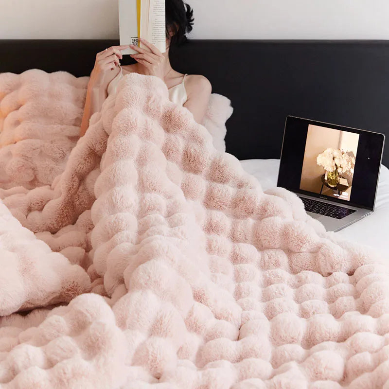 Soft Cozy Throw Blanket for Sofa and Bed with Elegant, Luxurious Warmth and Comfort
