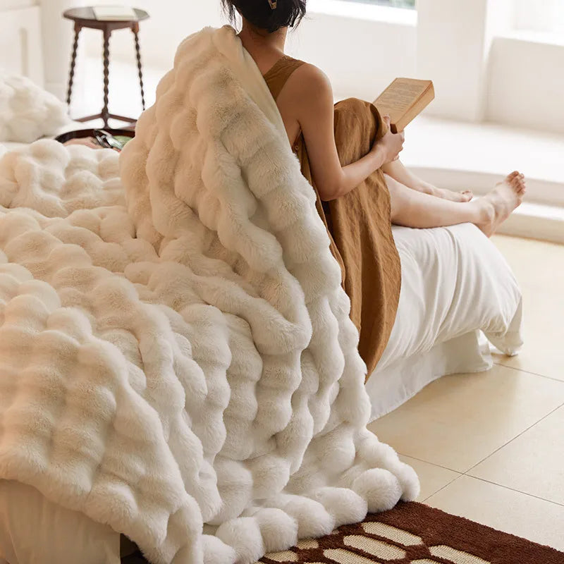 Soft Cozy Throw Blanket for Sofa and Bed with Elegant, Luxurious Warmth and Comfort