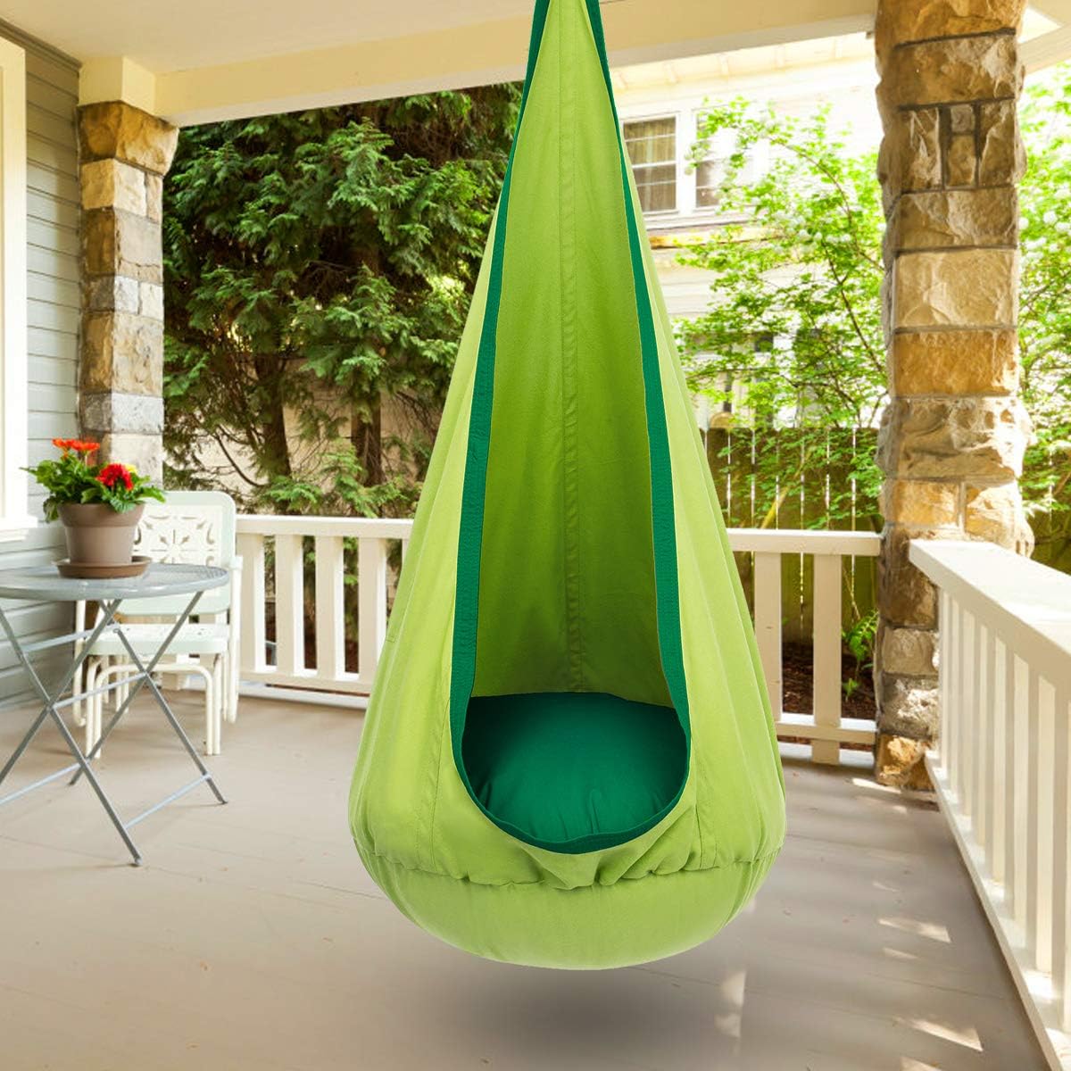 Kids' Cotton Canvas Hammock Swing - Outdoor Play & Relaxation Swing for Ages 6 and Up