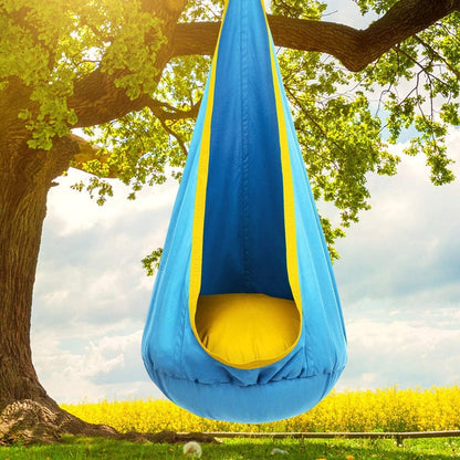 Kids' Cotton Canvas Hammock Swing - Outdoor Play & Relaxation Swing for Ages 6 and Up