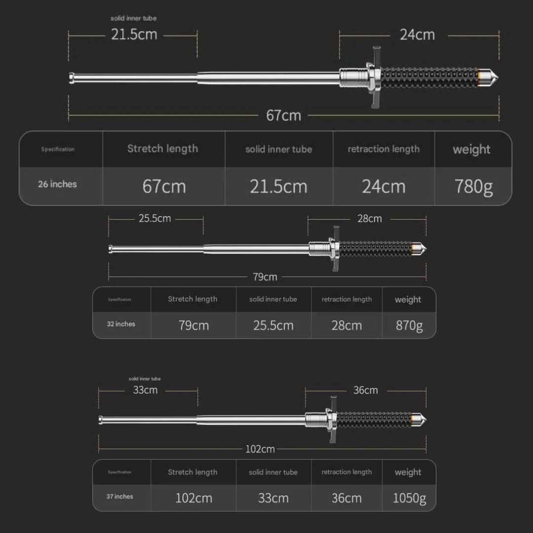 Adjustable Alloy Trekking Pole - Anti-Slip Handle Walking Stick for Hiking & Trails