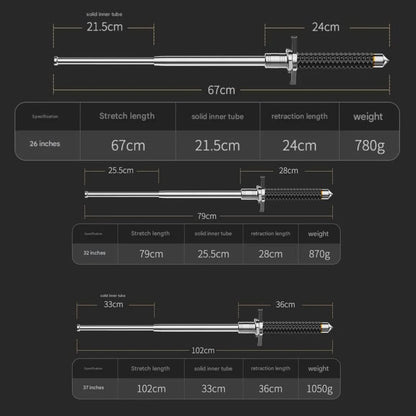 Adjustable Alloy Trekking Pole - Anti-Slip Handle Walking Stick for Hiking & Trails