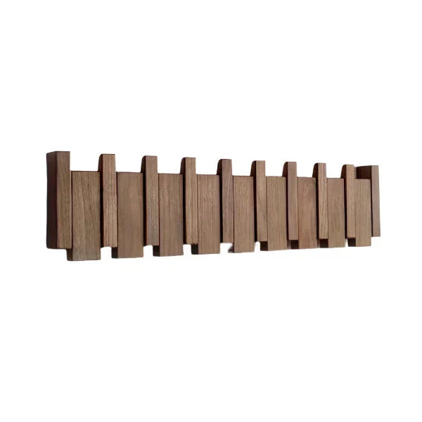 Handmade Wooden Wall Hooks for Jackets with Foldable, Space-Saving Rack Style Design