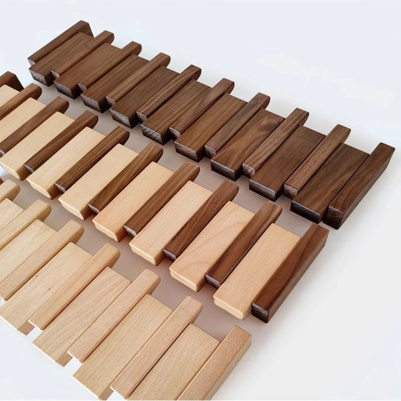 Handmade Wooden Wall Hooks for Jackets with Foldable, Space-Saving Rack Style Design