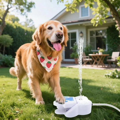 Interactive Paw-Activated Water Fountain for Dogs - Garden Hose Connect