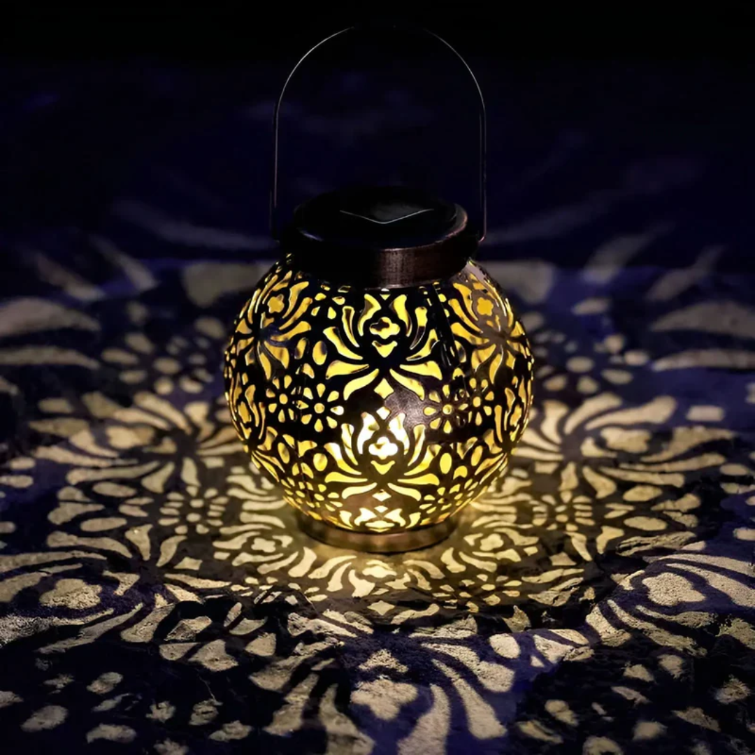 Solar Powered Outdoor Hanging Lantern - Waterproof LED Garden & Pathway Light Decor