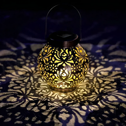 Solar Powered Outdoor Hanging Lantern - Waterproof LED Garden & Pathway Light Decor