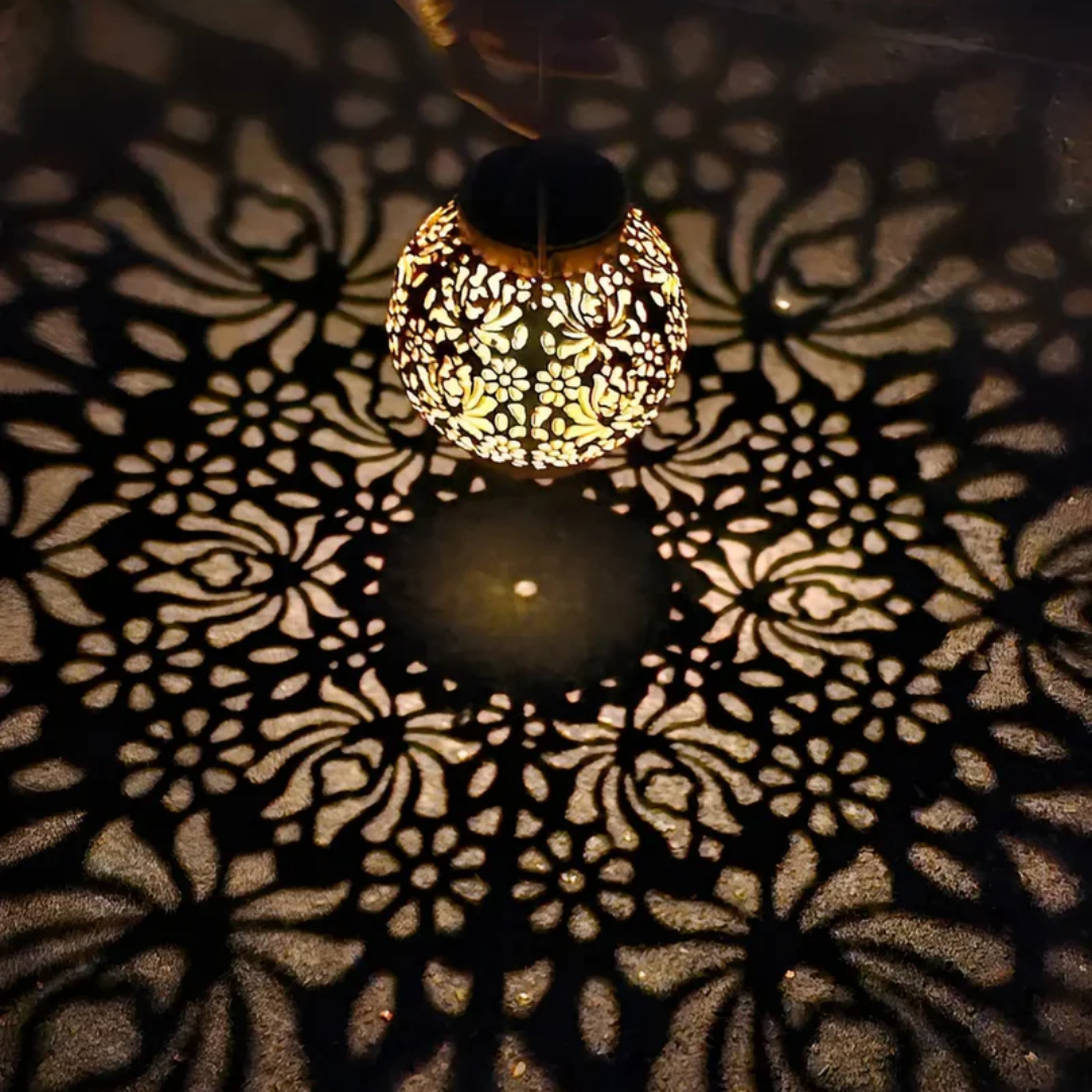 Solar Powered Outdoor Hanging Lantern - Waterproof LED Garden & Pathway Light Decor