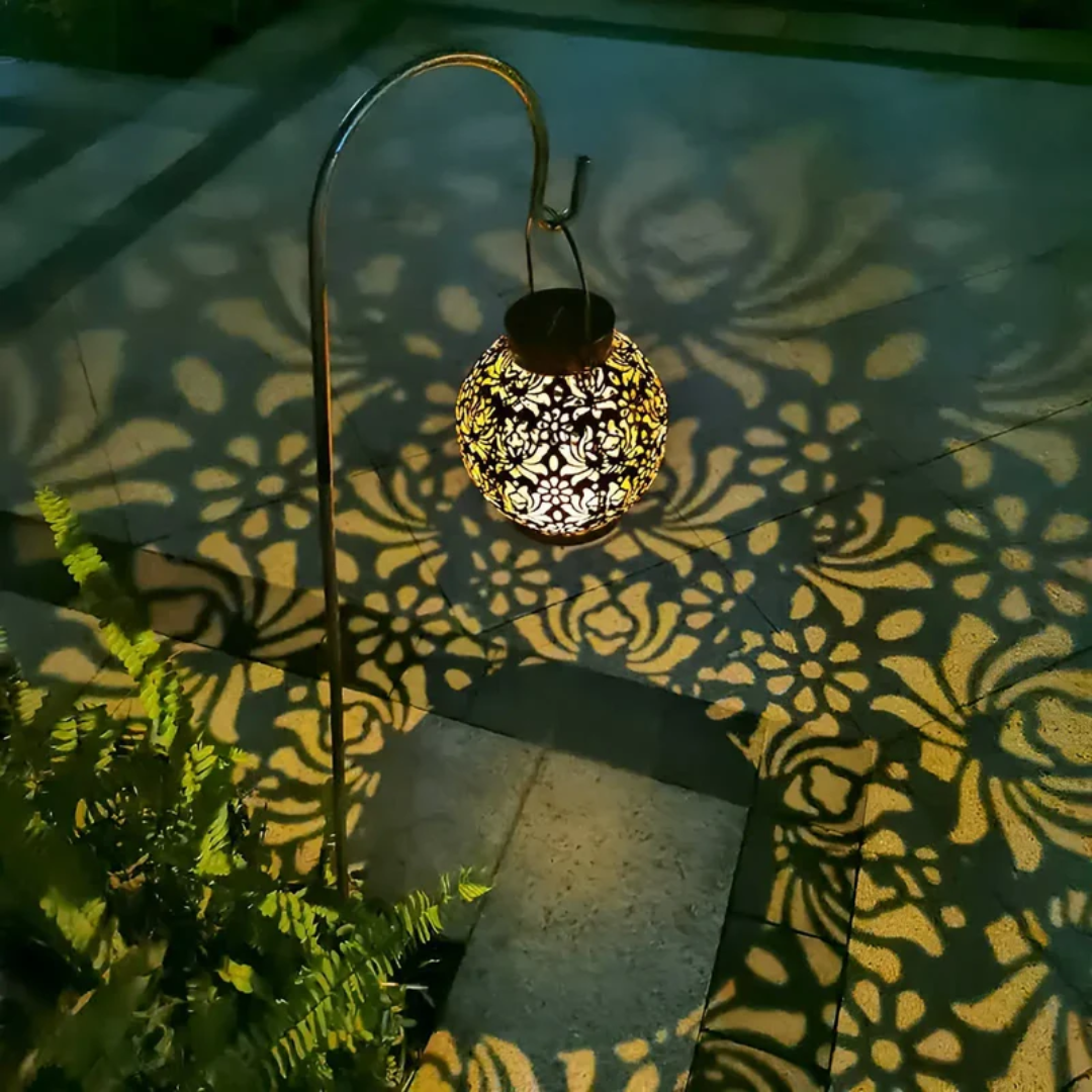 Solar Powered Outdoor Hanging Lantern - Waterproof LED Garden & Pathway Light Decor