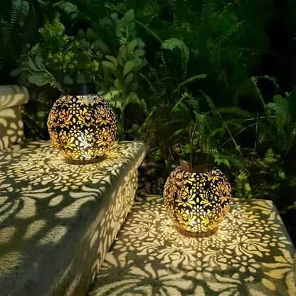 Solar Powered Outdoor Hanging Lantern - Waterproof LED Garden & Pathway Light Decor