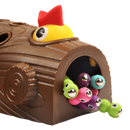 Magnetic Bird Feeding Toy for Toddlers, Wooden Color-Sorting Learning Game Toy Set