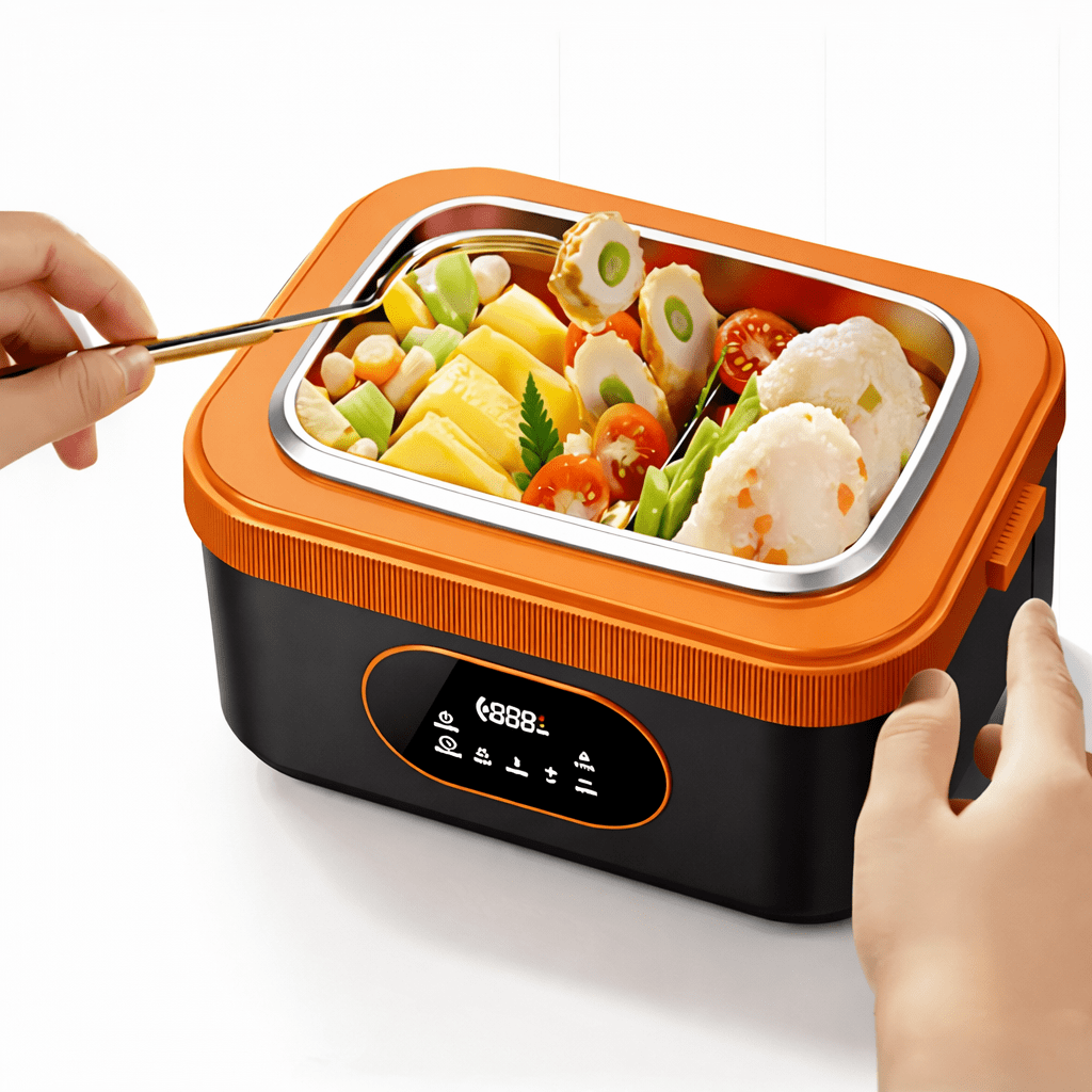 Wireless Self-Heating Lunchbox with Smart Timer and Leak-Proof USB-C Fast Charging